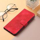 For Infinix Hot 40 YX0060 Elephant Head Embossed Phone Leather Case with Lanyard(Red) - 2