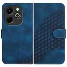 For Infinix Hot 40i YX0060 Elephant Head Embossed Phone Leather Case with Lanyard(Royal Blue) - 1