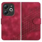 For Infinix Smart 8 YX0060 Elephant Head Embossed Phone Leather Case with Lanyard(Rose Red) - 1