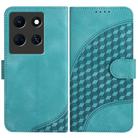 For Infinix Note 30 5G YX0060 Elephant Head Embossed Phone Leather Case with Lanyard(Light Blue) - 1