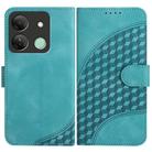 For Infinix Smart 7 HD YX0060 Elephant Head Embossed Phone Leather Case with Lanyard(Light Blue) - 1