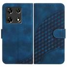 For Infinix Note 30 Pro YX0060 Elephant Head Embossed Phone Leather Case with Lanyard(Royal Blue) - 1