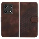 For Infinix Note 30 Pro Elephant Head Embossed Phone Leather Case with Lanyard(Coffee) - 1
