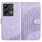 For Infinix Note 30 4G YX0060 Elephant Head Embossed Phone Leather Case with Lanyard(Light Purple) - 1