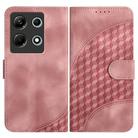 For Infinix Note 30 4G YX0060 Elephant Head Embossed Phone Leather Case with Lanyard(Pink) - 1