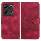 For Infinix Note 30 4G YX0060 Elephant Head Embossed Phone Leather Case with Lanyard(Rose Red) - 1