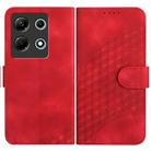 For Infinix Note 30 4G YX0060 Elephant Head Embossed Phone Leather Case with Lanyard(Red) - 1