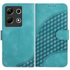 For Infinix Note 30 4G YX0060 Elephant Head Embossed Phone Leather Case with Lanyard(Light Blue) - 1