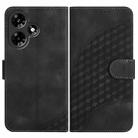 For Infinix Hot 30i YX0060 Elephant Head Embossed Phone Leather Case with Lanyard(Black) - 1