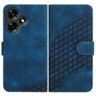 For Infinix Hot 30i YX0060 Elephant Head Embossed Phone Leather Case with Lanyard(Royal Blue) - 1