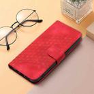 For Infinix Hot 30i YX0060 Elephant Head Embossed Phone Leather Case with Lanyard(Red) - 2