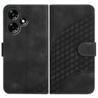 For Infinix Hot 30 YX0060 Elephant Head Embossed Phone Leather Case with Lanyard(Black) - 1