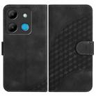 For Infinix Smart 7 YX0060 Elephant Head Embossed Phone Leather Case with Lanyard(Black) - 1