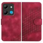 For Infinix Smart 7 YX0060 Elephant Head Embossed Phone Leather Case with Lanyard(Rose Red) - 1