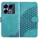 For Infinix Note 40 4G YX0060 Elephant Head Embossed Phone Leather Case with Lanyard(Light Blue) - 1