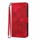 For Infinix Note 40 Pro 4G / 5G YX0060 Elephant Head Embossed Phone Leather Case with Lanyard(Red) - 2