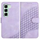 For Infinix Hot 50 4G YX0060 Elephant Head Embossed Phone Leather Case with Lanyard(Light Purple) - 1