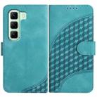 For Infinix Hot 50 4G Elephant Head Embossed Phone Leather Case with Lanyard(Light Blue) - 1