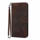 For Infinix Hot 50 5G YX0060 Elephant Head Embossed Phone Leather Case with Lanyard(Coffee) - 2