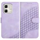 For Infinix Hot 50i / Smart 9 YX0060 Elephant Head Embossed Phone Leather Case with Lanyard(Light Purple) - 1