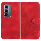 For Infinix Hot 50 Pro+ 4G Elephant Head Embossed Phone Leather Case with Lanyard(Red) - 1