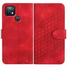 For Infinix Hot 10i Elephant Head Embossed Phone Leather Case with Lanyard(Red) - 1
