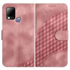 For Infinix Hot 10T / Hot 10s Elephant Head Embossed Phone Leather Case with Lanyard(Pink) - 1