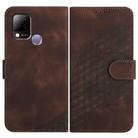 For Infinix Hot 10T / Hot 10s Elephant Head Embossed Phone Leather Case with Lanyard(Coffee) - 1