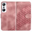 For Infinix Hot 20 4G Elephant Head Embossed Phone Leather Case with Lanyard(Pink) - 1