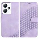 For Infinix Hot 30 Play / Hot 30 Play NFC Elephant Head Embossed Phone Leather Case with Lanyard(Light Purple) - 1