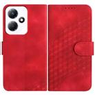 For Infinix Hot 30 Play / Hot 30 Play NFC Elephant Head Embossed Phone Leather Case with Lanyard(Red) - 1