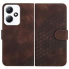 For Infinix Hot 30 Play / Hot 30 Play NFC Elephant Head Embossed Phone Leather Case with Lanyard(Coffee) - 1