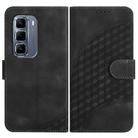 For Infinix Hot 50 Pro 4G Elephant Head Embossed Phone Leather Case with Lanyard(Black) - 1