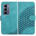 For Infinix Hot 50 Pro 4G Elephant Head Embossed Phone Leather Case with Lanyard(Light Blue) - 1
