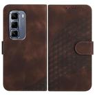 For Infinix Hot 50 Pro 4G Elephant Head Embossed Phone Leather Case with Lanyard(Coffee) - 1