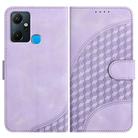 For Infinix Smart 6 Plus India Elephant Head Embossed Phone Leather Case with Lanyard(Light Purple) - 1