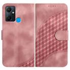 For Infinix Smart 6 Plus India Elephant Head Embossed Phone Leather Case with Lanyard(Pink) - 1