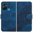 For Infinix Smart 6 Plus India Elephant Head Embossed Phone Leather Case with Lanyard(Royal Blue) - 1