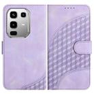 For Infinix Note 50 4G / Note 50 Pro 4G Elephant Head Embossed Phone Leather Case with Lanyard(Light Purple) - 1