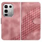 For Infinix Note 50 4G / Note 50 Pro 4G Elephant Head Embossed Phone Leather Case with Lanyard(Pink) - 1