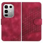For Infinix Note 50 4G / Note 50 Pro 4G Elephant Head Embossed Phone Leather Case with Lanyard(Rose Red) - 1