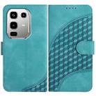 For Infinix Note 50 4G / Note 50 Pro 4G Elephant Head Embossed Phone Leather Case with Lanyard(Light Blue) - 1