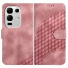 For Infinix Note 50x Elephant Head Embossed Phone Leather Case with Lanyard(Pink) - 1