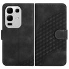 For Infinix Note 50x Elephant Head Embossed Phone Leather Case with Lanyard(Black) - 1