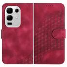 For Infinix Note 50x Elephant Head Embossed Phone Leather Case with Lanyard(Rose Red) - 1