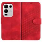 For Infinix Note 50x Elephant Head Embossed Phone Leather Case with Lanyard(Red) - 1