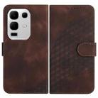 For Infinix Note 50x Elephant Head Embossed Phone Leather Case with Lanyard(Coffee) - 1