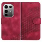 For Infinix Note 50 Pro+ Elephant Head Embossed Phone Leather Case with Lanyard(Rose Red) - 1