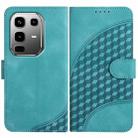 For Infinix Note 50 Pro+ Elephant Head Embossed Phone Leather Case with Lanyard(Light Blue) - 1