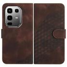 For Infinix Note 50 Pro+ Elephant Head Embossed Phone Leather Case with Lanyard(Coffee) - 1